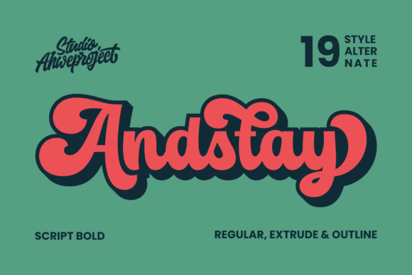 Andstay: A Bold Retro Handwritten Font for Scroll-Stopping Visuals