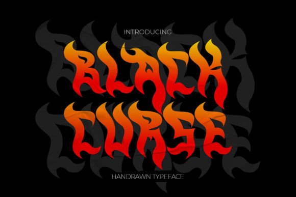 Black Curse Display Font for Handmade Product Branding