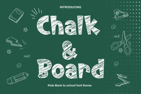 Chalk and Board Display Font for Small Business Branding