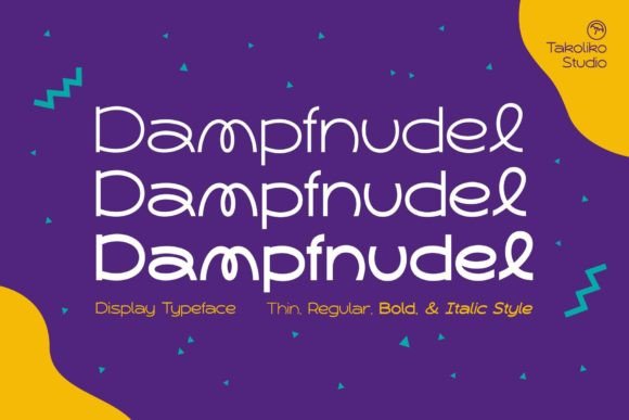 Dampfnudel: Whimsical Display Font for Handmade Products