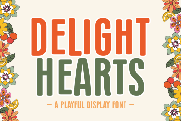 Delight Hearts Display Font for Playful Branding and Beautiful Packaging
