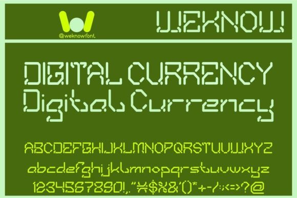 Digital Currency Font Review: A Techno Display Typeface for Bold Branding