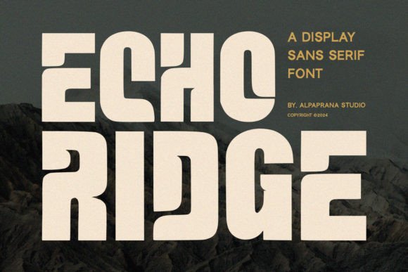 Echo Ridge: A Modern Display Font for Clean Digital Branding