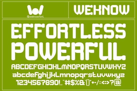 Effortless Powerful Font: A Display Typeface with Assertive Edge