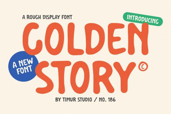 Golden Story: A Display Font with Raw Character for Brand Design
