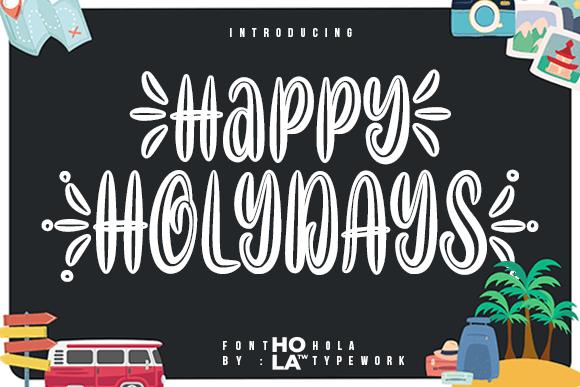 Happy Holydays Font for Crafters and Handmade Product Makers