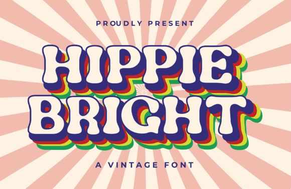 Hippie Bright: A Groovy Display Font for Editorial Design