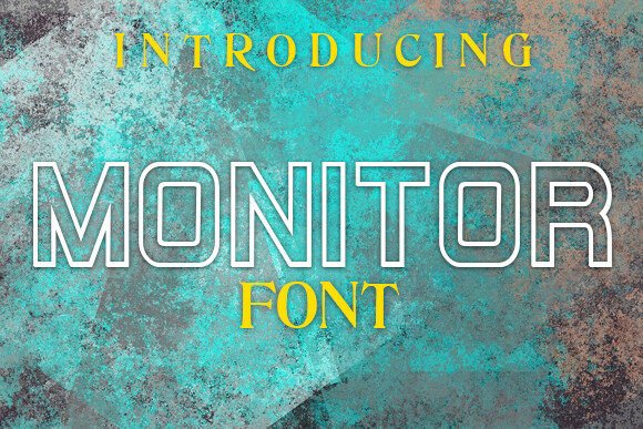 Monitor Display Font for Branding and Print Design