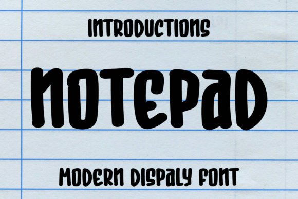Notepad: A Playful Display Font for Cheerful Brand Work