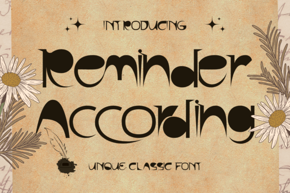 Reminder According: A Thoughtful Display Font for Editorial Design