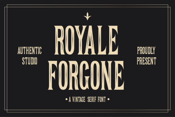 Royale Forgone: Vintage Serif Display Font for Small Business Branding