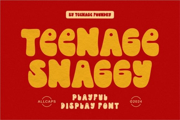 Teenage Snaggy: A Playful Display Font for Handmade Products