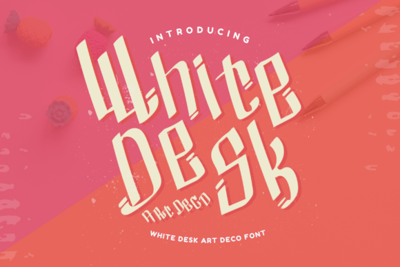 White Desk Art Deco Font: Timeless Display Typography for Content Design